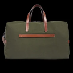 Borsone in pelle e tessuto medium size