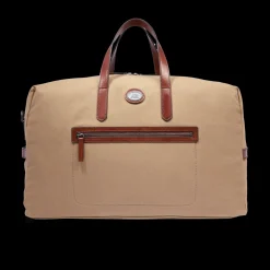 Borsone in pelle e tessuto medium size