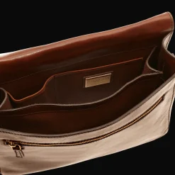 Cartella in pelle uomo con tracolla