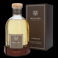 Limited Edition fragranza ambiente Leather Oud (1250 ml) con sottobottiglia in pelle