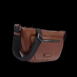 Marsupio uomo in pelle con zip frontale