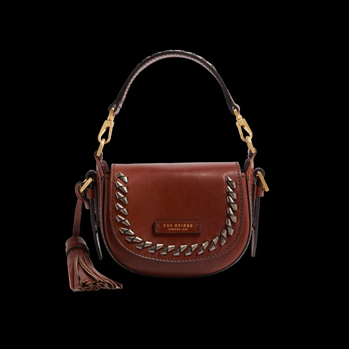 Pearl District Holiday Edition - Borsa a tracolla in pelle con dettagli bronzo