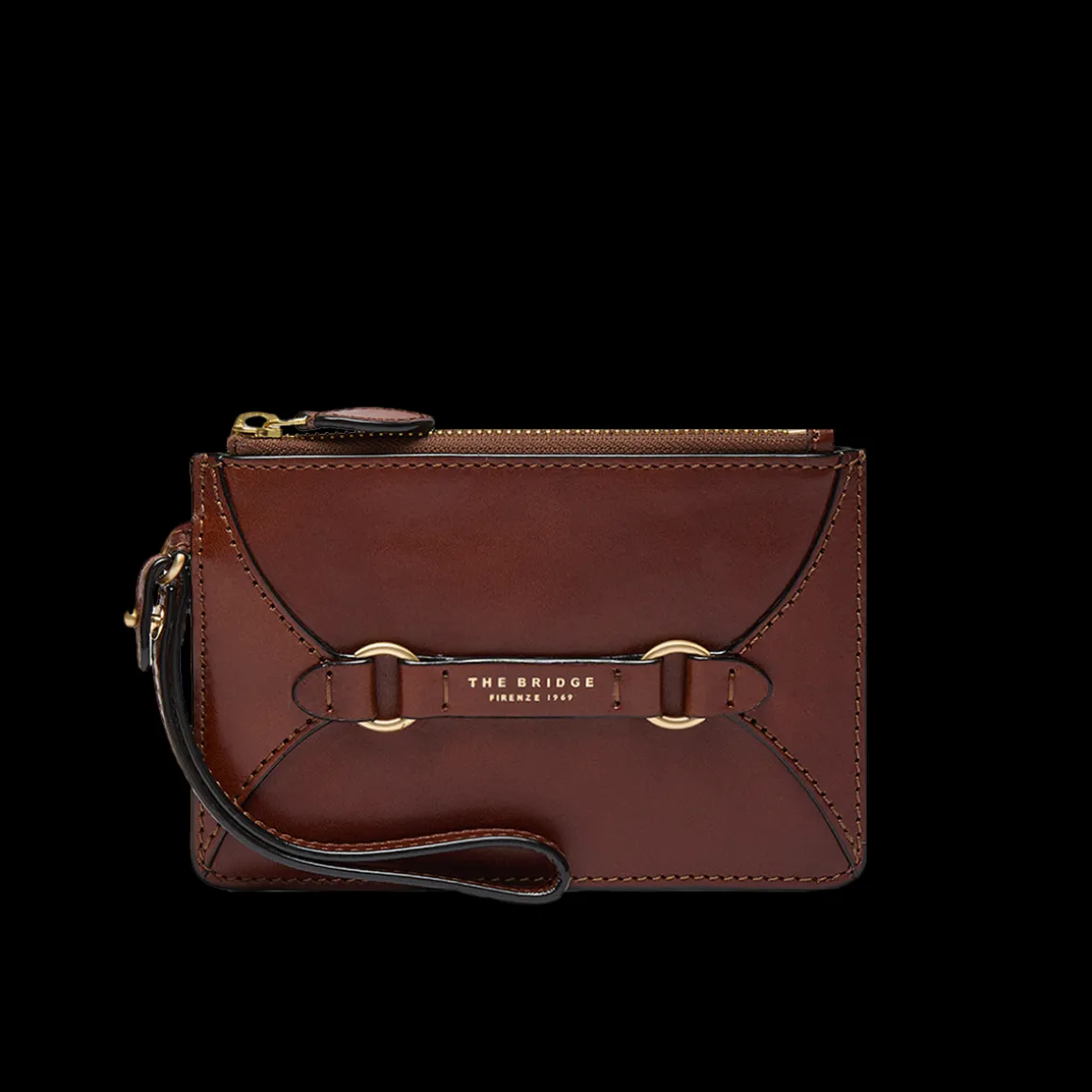 Pochette in pelle donna con zip