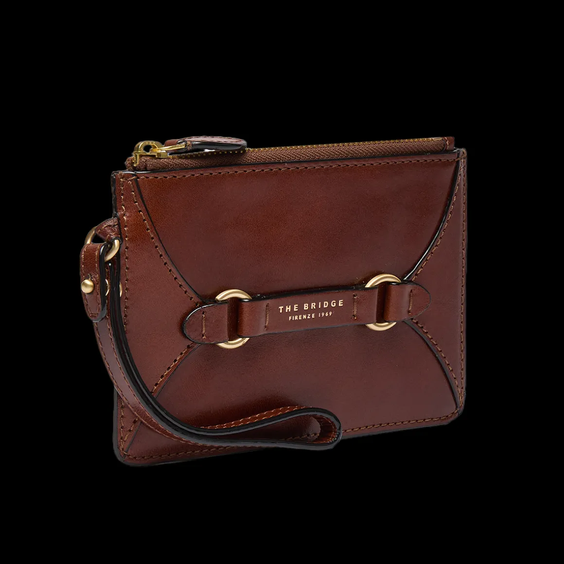 Pochette in pelle donna con zip