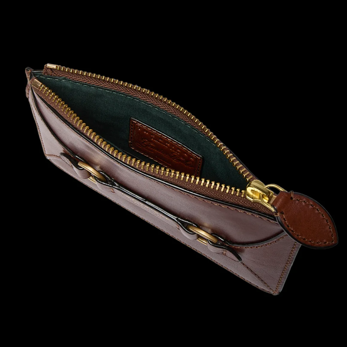 Pochette in pelle donna con zip