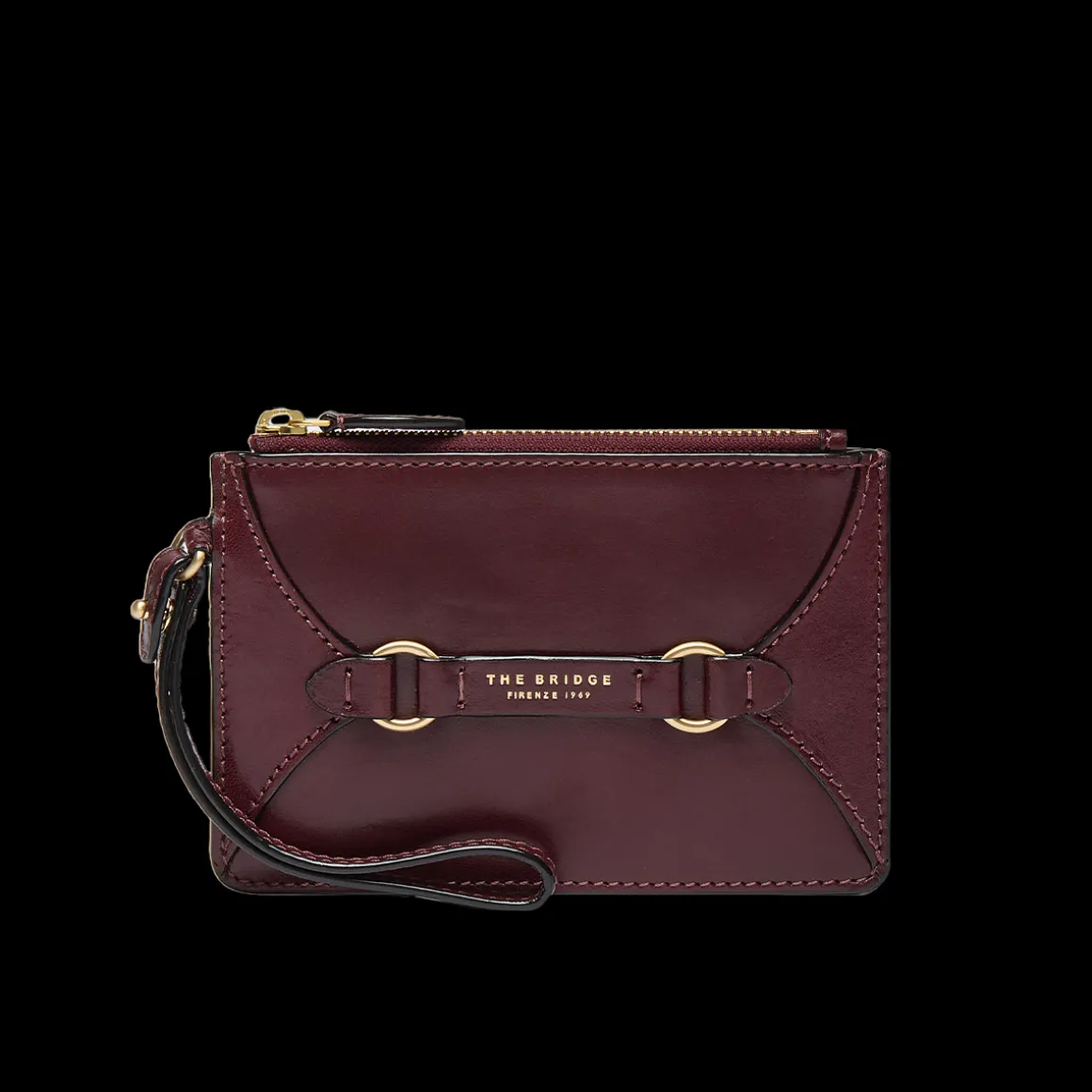 Pochette in pelle donna con zip
