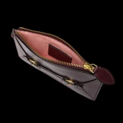 Pochette in pelle donna con zip