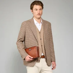 Pochette uomo in pelle