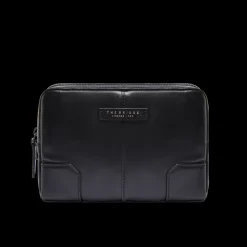 Pochette uomo in pelle con zip