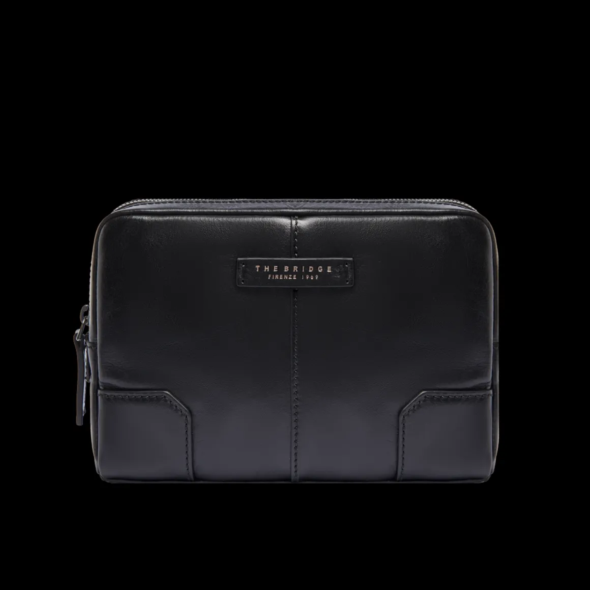 Pochette uomo in pelle con zip