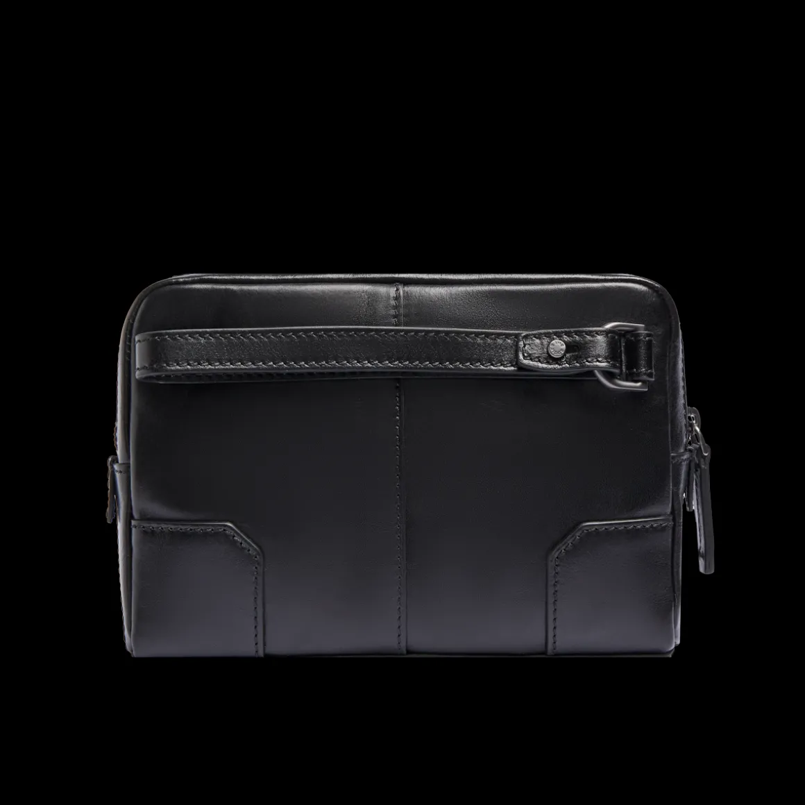 Pochette uomo in pelle con zip