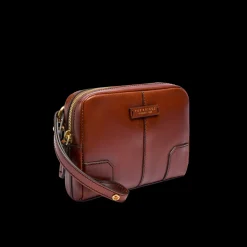 Pochette uomo in pelle con zip