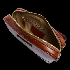 Pochette uomo in pelle con zip