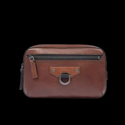 Pochette uomo in pelle con zip