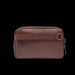 Pochette uomo in pelle con zip