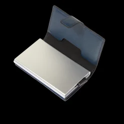Portacarte in pelle a scatto con protezione RFID