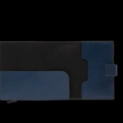Portacarte in pelle a scatto con protezione RFID