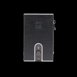 Portacarte in pelle a scatto con protezione rfid