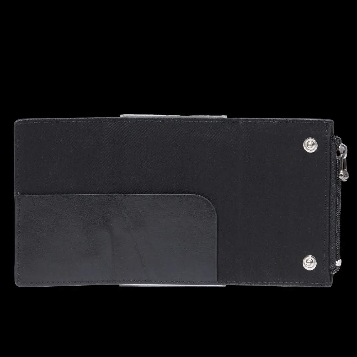 Portacarte in pelle a scatto con protezione rfid