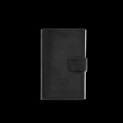 Portacarte in pelle a scatto con protezione rfid