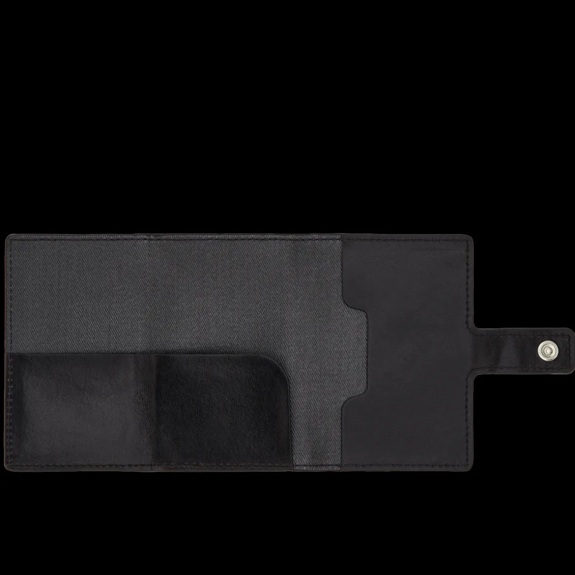 Portacarte in pelle a scatto con protezione rfid