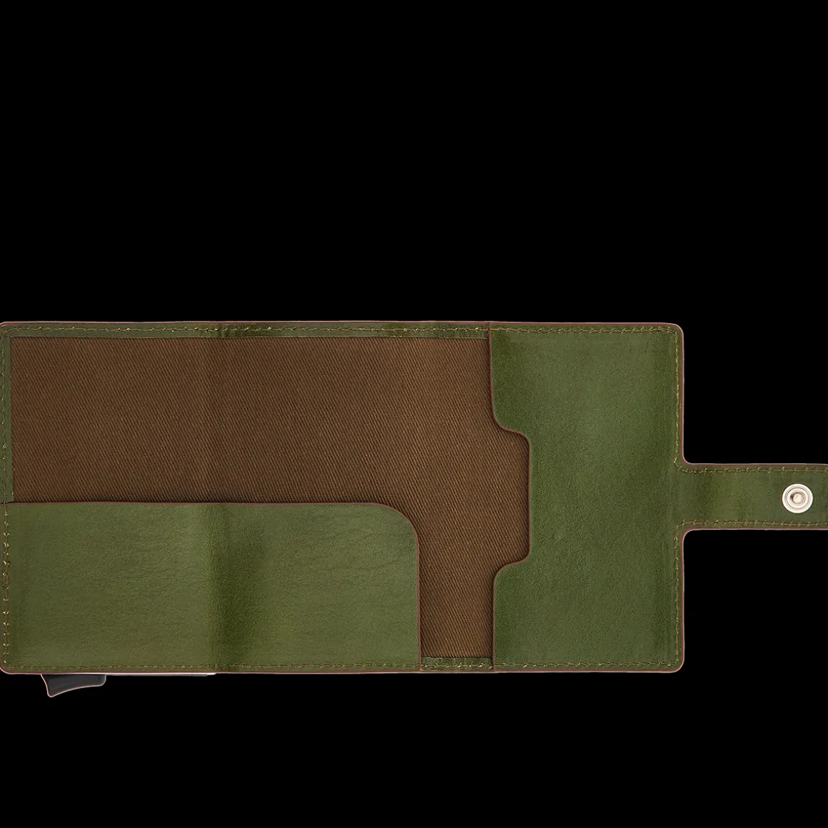Portacarte in pelle a scatto con protezione RFID