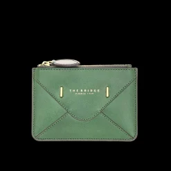 Portacarte in pelle compatto con zip