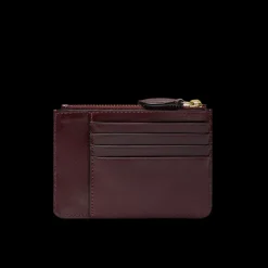 Portacarte in pelle compatto con zip