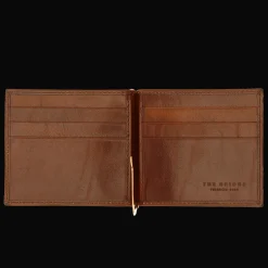 Portacarte in pelle con fermasoldi