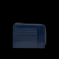 Portacarte in pelle con zip