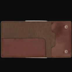 Portcarte in pelle a scatto con protezione rfid