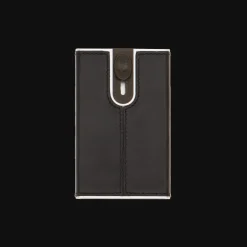 Portcarte in pelle a scatto con protezione rfid