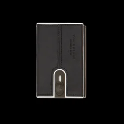 Portcarte in pelle a scatto con protezione rfid