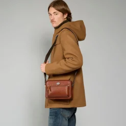 Tracolla in pelle uomo