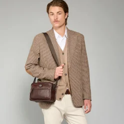 Tracolla in pelle uomo