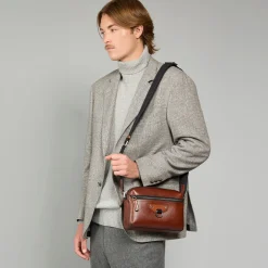Tracolla in pelle uomo
