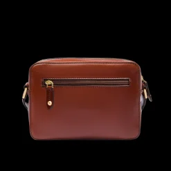 Tracolla in pelle uomo con zip frontale