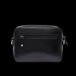 Tracolla in pelle uomo con zip frontale