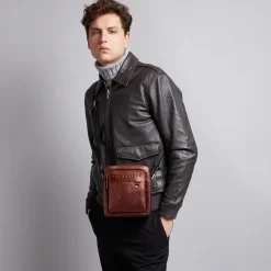 Tracolla in pelle uomo small size