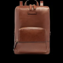 Zaino donna in pelle con tasca frontale