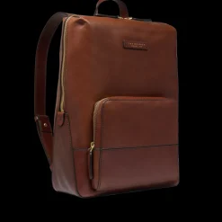Zaino donna in pelle con tasca frontale