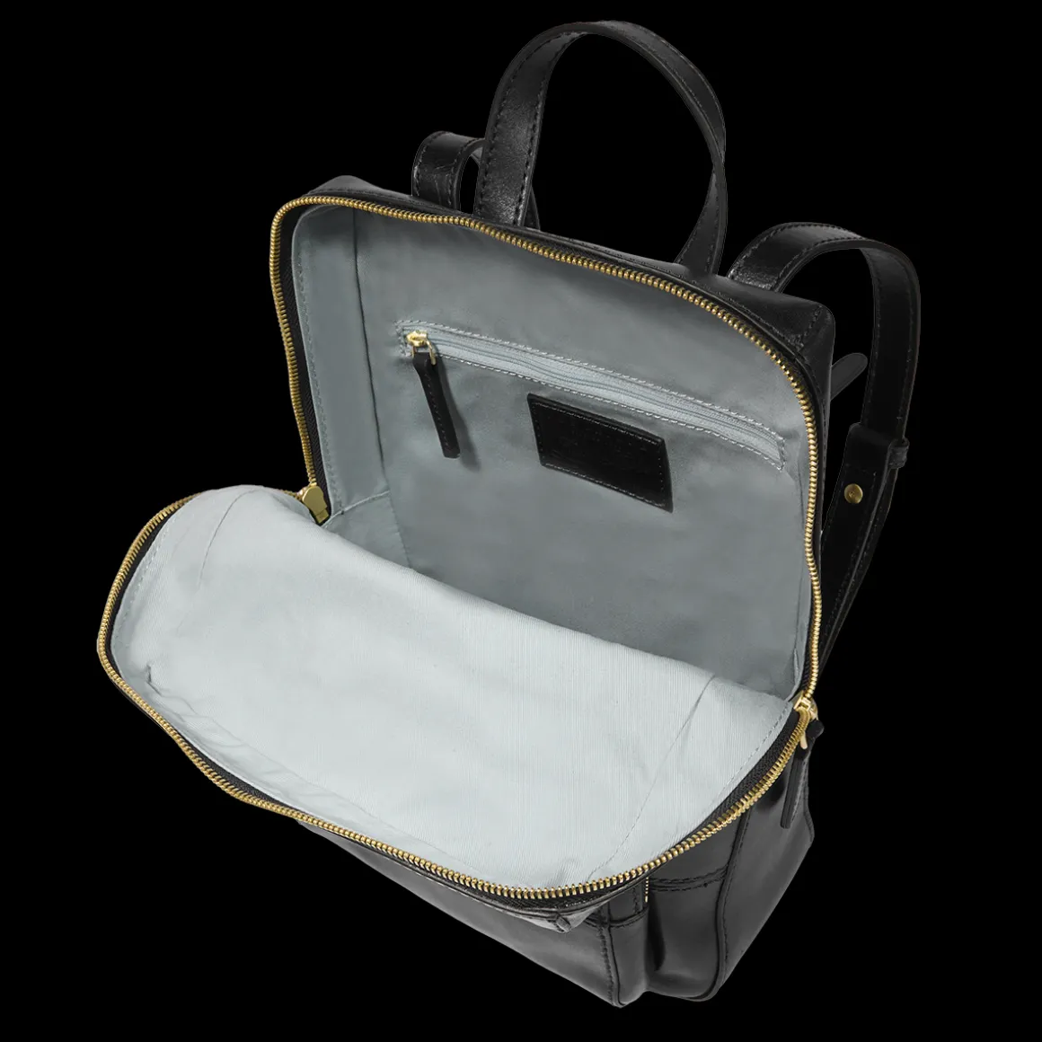 Zaino donna in pelle piccolo con tasca frontale