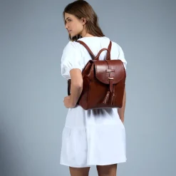 Zaino donna pelle con nappine