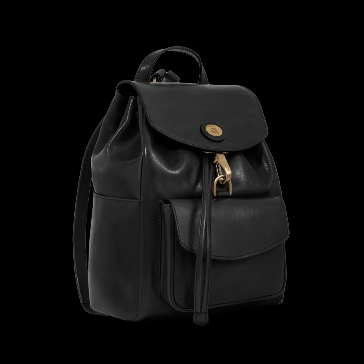 Zaino donna pelle con tasca frontale