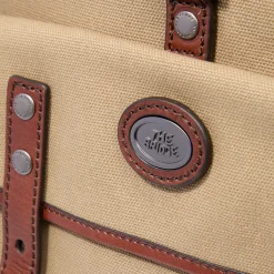 Zaino in pelle e tessuto uomo