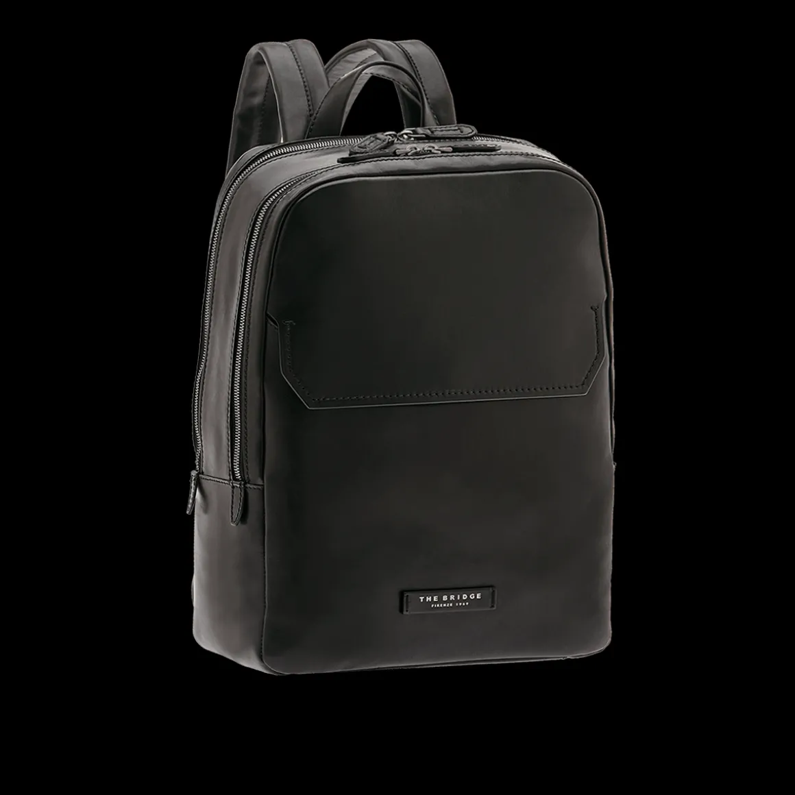Zaino in pelle porta pc uomo due zip