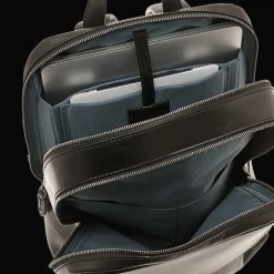 Zaino in pelle porta pc uomo due zip