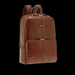 Zaino in pelle porta pc uomo due zip
