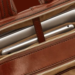 Zaino in pelle porta pc uomo due zip