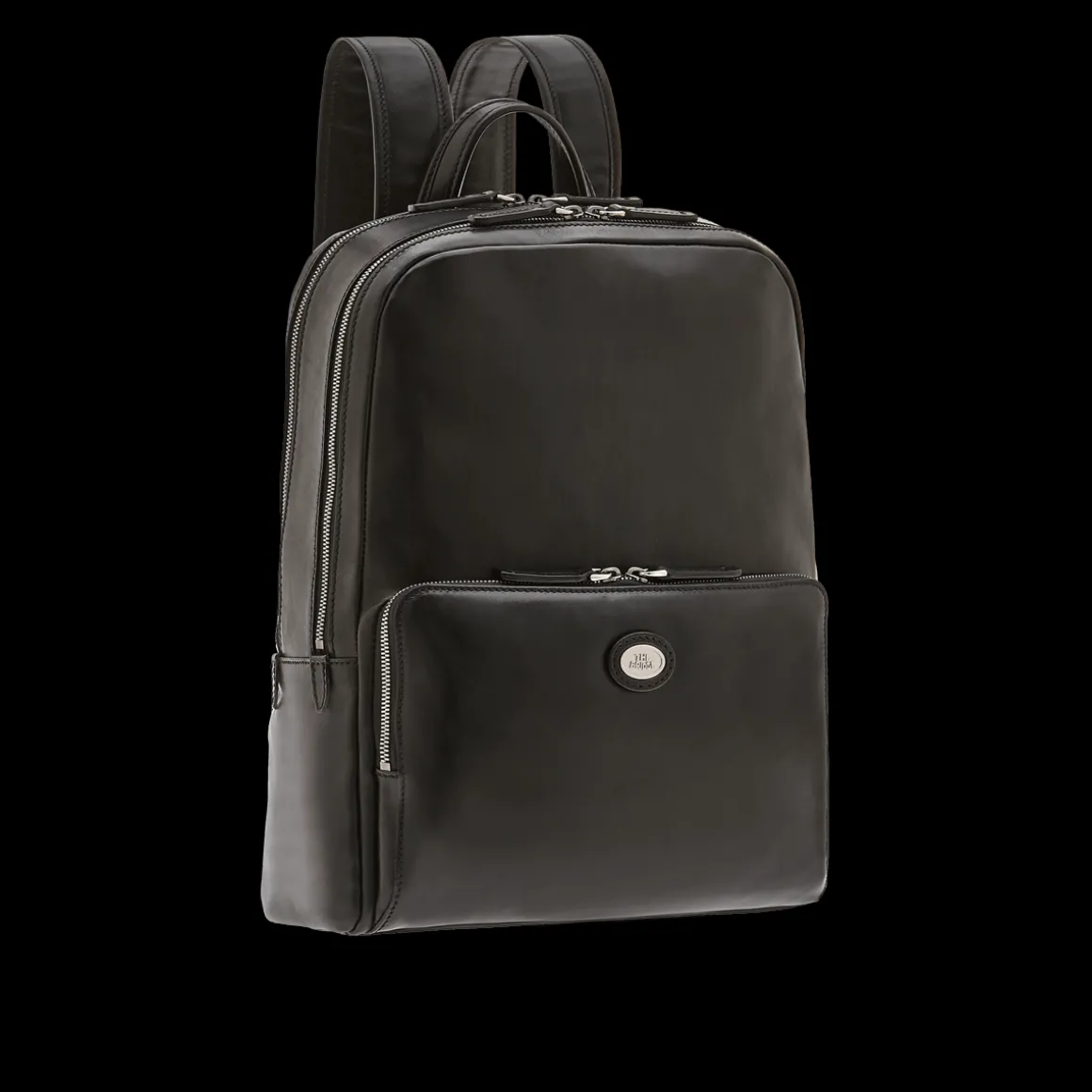 Zaino in pelle porta pc uomo due zip